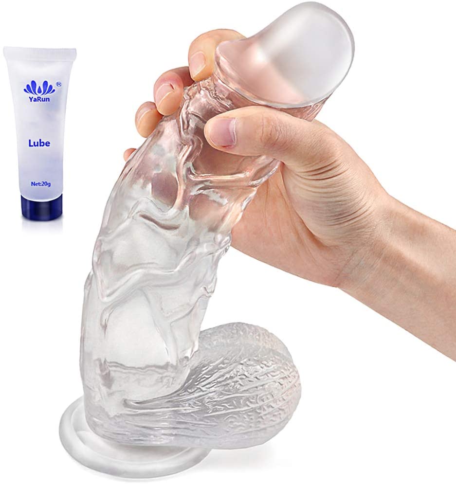 Huge Dildo XXL with Testicles and Obvious Glans, Sex Toy with Powerful  Suction Cup for Pure Pleasure, You Can Get Into Intense Orgasm,Transparent  | The BDSM TOY BOX